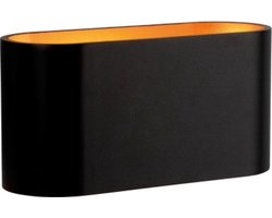 Spectrum - LED Wandlamp Ovaal - Zwart Goud met G9 fitting - 80x80x160 mm