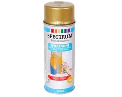 Spectrum - Spuitverf Goud | Spuitlak | Spuitbus | Goud Hoogglans |Sneldrogend | Binnen & Buiten| 400ml