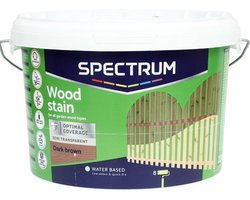 Spectrum - Tuinhoutbeits - 2,5 Liter - Donkerbruin - Acrylbeits op waterbasis - Met unieke waxbescherming - Buitendeuren, -kozijnen en tuinmeubels