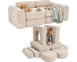 Speelbank kind - 10-delig - beige
