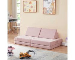 Speelbank Norhulta 5-delig kinderbank 120x66x45,5 cm roze [en.casa]