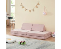 Speelbank Norhulta 5-delig kinderbank 150x66x45,5 cm roze [en.casa]