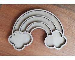 Speelframe voor sensory play - Regenboog - Speeltray - Speelrijst en sensorybakken - Montessori - Open ended - Sensoryplay