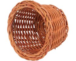Speelgoed 1st Houten Mand Miniatuur Mand Mini Decoratie Poppenhuis Bloempot Mand Mini Huisversiering Gevlochten Opbergmand Speelgoed Bloemmand Pols Houten