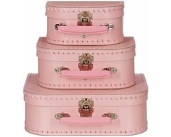 Speelgoed koffertje licht roze 25 cm