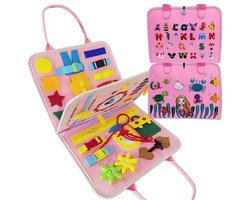 Speelgoed - Speelgoed 1 Jaar Meisje - Montessori Activiteitenboek - Kleur Roze - Montessori Speelgoed - Educatief Speelgoed 3 Jaar - Kinderspeelgoed - Speelgoed 2 Jaar -