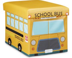 speelgoedbank - met opbergruimte - kinderkamer - 37 liter - 32 x 48 x 32 cm - schoolbus