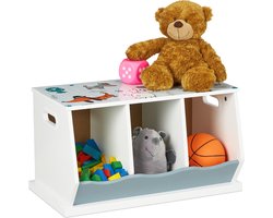 speelgoedkast 3 vakken - 32,5 x 60 x 36 cm - kinderkast - opbergkast kinderen