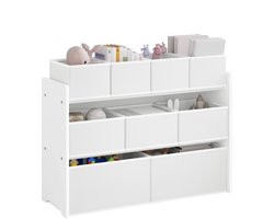Speelgoedkast - Opbergkast voor speelgoed - Kinderkast - Speelgoed organizer - Boekenplank Voor Kinderkamer Opbergkast kinderen - Met lades - Baby Opbergdozen - Wit