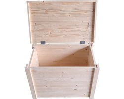 Speelgoedkist - Houten Kist - Opbergruimte voor voorwerpen, Dekens, Kussens, Boeken