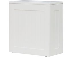 Speelgoedopbergkast Witte badkamer opbergkast 31x17x33cm MDF kast compact praktisch klein meubel voor handdoeken toiletartikelen badkamermeubel opbergen