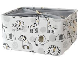 Speelgoedopbergmand - ideaal voor babykamer - 1 stuk - linnen - 41 x 31 x 21 cm