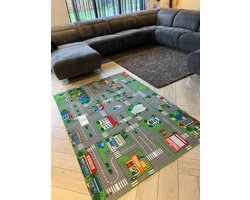 Speelkleed city - Speeltapijt - 140 x 200 cm - antislip en wasbaar - cityfun