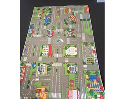 Speelkleed - speeltapijt - city / cityfun - uitwasbaar - 100x150 cm