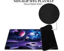 Speelmat, 61 cm x 35,6 cm speelmat voor TCG MTG kaartspelmat, genaaide randen, MTG speelmat met zones, gladde rubberen oppervlak, gevechtsspelmat (Stern)