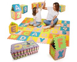 Speelmat Foam 86pcs - Speelmat Baby - 180CM x 180CM - Kleurrijk - Montessori Speelgoed - Vloertegels Baby - Joya Creative