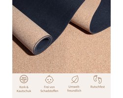Speelmat van kurk. Schadstoffvrije kruipmat voor baby's en kinderen. Afmeting 160x110 cm