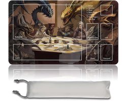 Speelmatten + gratis waterdichte tas, gestikte randen, glad rubberen oppervlak, MTG PlayMat met zones (Een originele SLIVERS-Playing-Poker Playmat)