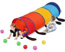 Speeltunnel voor Kinderen, Tunnelspeelgoed voor Peuters voor Baby'S/Huisdieren, Cadeau voor Jongens/Meisjes, Binnen/Buiten Spelen, Veelkleurig.