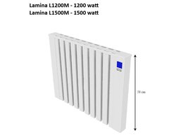 Speksteenradiator;Lamina Electrische radiator met koalitsteen 1500 Watt; voor ca 12-15 m2 ; Zuinig in Stroomverbruik; zeer comfortabele warmte ; stralingswarmte en confectiewarmte
