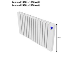 Speksteenradiator;Lamina Electrische radiator met koalitsteen 1900 Watt; voor ca 15 -18m2 ; Zuinig in Stroomverbruik; zeer comfortabele warmte ; stralingswarmte en confectiewarmte