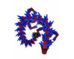 Spider Dragon – Flexibele 3D Geprinte Draak in Rood & Blauw
