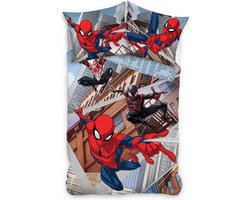 SpiderMan dekbedovertrek City 140 x 200 cm - 60x70cm