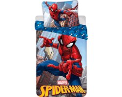 SpiderMan Dekbedovertrek old school - Eenpersoons - 140 x 200 cm - Katoen