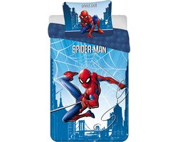 Spiderman Dekbedovertrek – Spider-man Kinderdekbedovertrek – Eenpersoons – 140 x 200 + 60 x 80 cm – 100% katoen