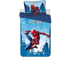 SpiderMan Dekbedovertrek, Web - Eenpersoons - 140 x 200 cm - Katoen