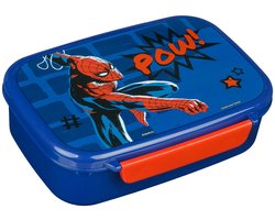 Spiderman Lunch Box (Scooli) - Herbruikbaar - Twee Compartimenten - Klikdeksel