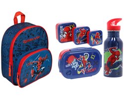 Spiderman schoolset; rugzak en lunchset