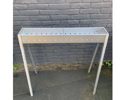 Spiedini Saté-bbq Bali 80 - Smalle houtskoolbarbecue met horizontaal rooster voor sate of andere spiesjes - 80 cm lang (let op: 11 cm smal) - Materiaal: gealuminiseerd ijzer