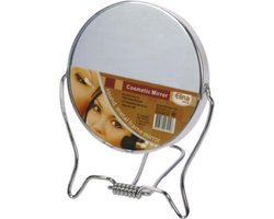 Spiegel 2x versterkt - scheerspiegel - klein - dubbelzijdig - 9,5cm