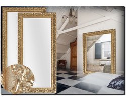 Spiegel Antonio Napoli Goud Buitenmaat 101x126cm