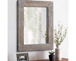Spiegel - Hout- Rechthoek - Robuust - Vintage