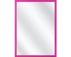 Spiegel met Kunststof Lijst - Roze -  44 x 64 cm