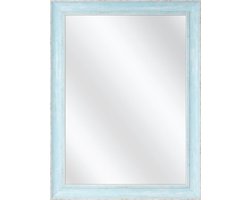 Spiegel met Lijst - Pastel Blauw - 51 x 71 cm - Sierlijk
