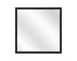 Spiegel met Luxe Aluminium Lijst - Mat Zwart - 30 x 30 cm