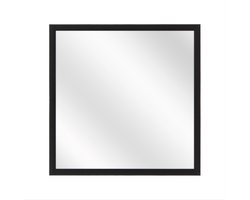 Spiegel met Luxe Aluminium Lijst - Mat Zwart - 40x40 cm