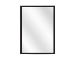 Spiegel met Luxe Aluminium Lijst - Mat Zwart - 40x60 cm