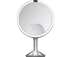 Spiegel met Sensor, Trio Max, 1x-5x-10x Vergroting, Zilver - Simplehuman