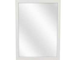 Spiegel met Vlakke Houten Lijst - Wit - 40x60 cm