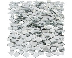 Spiegel mozaiek steentjes - 500x - vierkant - 10 mm - Hobbymateriaal - Knutselen materiaal