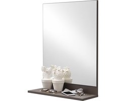 Spiegel Nala - FMD - Woonaccessoires outlet - Grijs - Spaanplaat; Glas - Woonaccessoires outlet - Op voorraad