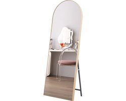 Spiegel Nine Eiken - MDF - Halfrond - Breedte 60 cm - Hoogte 160 cm - Diepte 30 cm