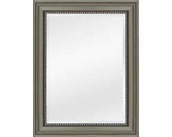 Spiegel Nino Taupe met zilveren kraal Buitenmaat 65x75cm