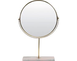 Spiegel op voet 33x12,5x48 cm RIESCO marmer roze-goud