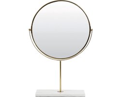 Spiegel op Voet Riesco - Marmer Wit-Goud - 33x12,5x48cm