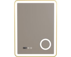 Spiegel Pescara met LED verlichting 80x60x4 cm goudkleurig